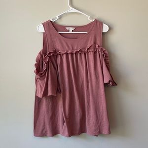 Pink open shoulder top Lauren Conrad